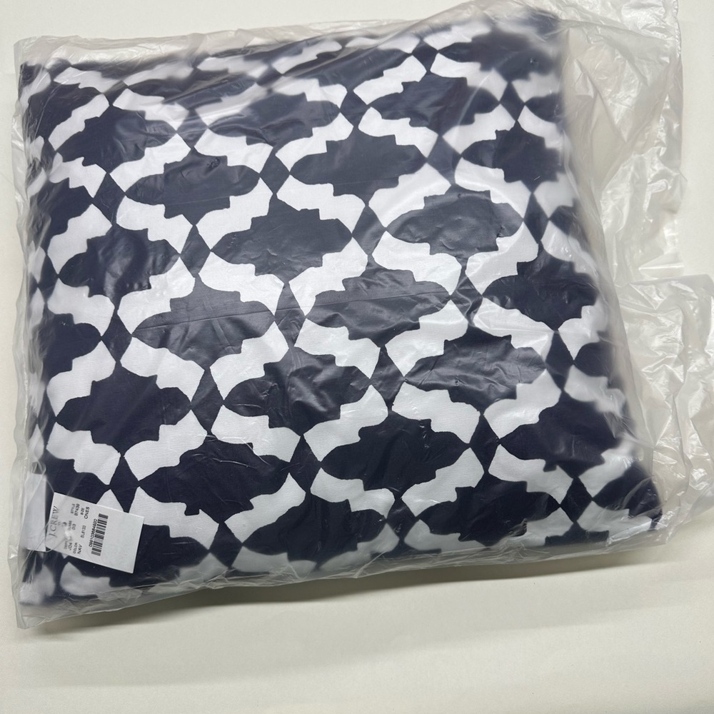 NWT J.crew throw pillow black white
